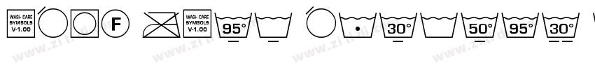 ASTM Care Symbols 20字体转换